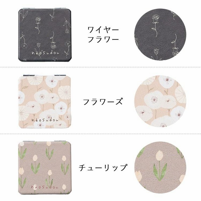 ただいま残り1点 コンパクトミラー［ネモフィラとハリネズミ