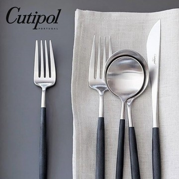 Cutipol GOA 黑手柄不鏽鋼系列-主餐匙 / 叉 / 餐刀 / 筷子+筷架