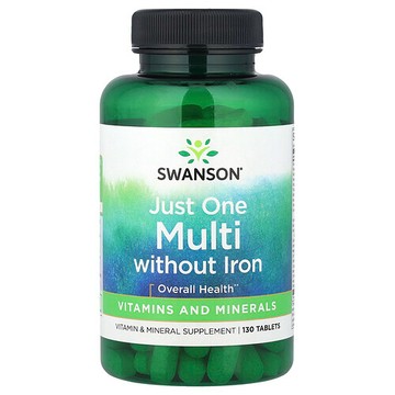 Swanson Vitamins, 多面無鐵多營養素，130 片
