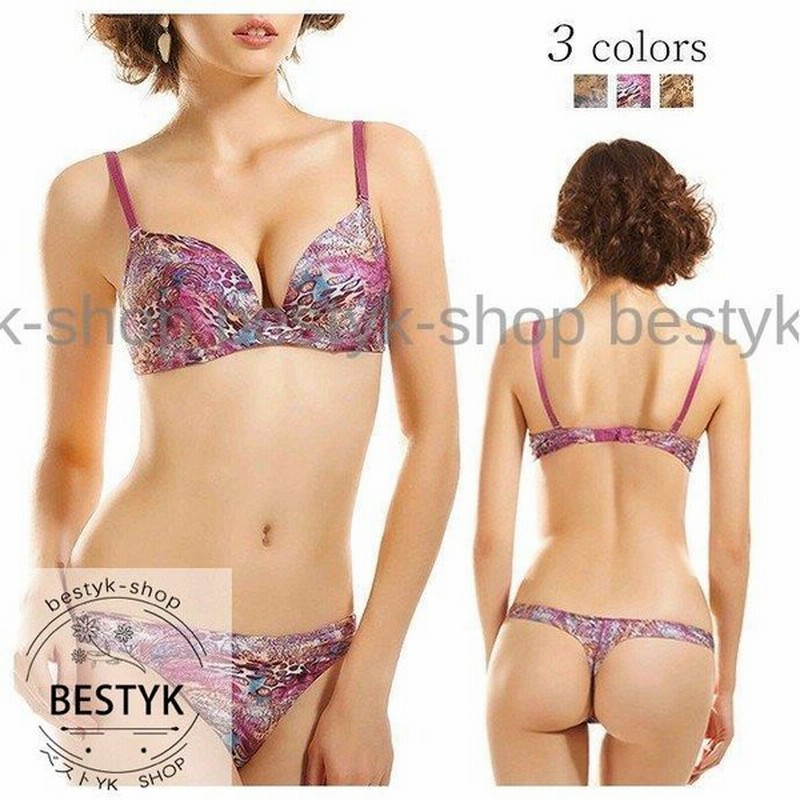 ヒョウ柄 ブラジャー ショーツ Tバックセット 下着 レディース セット 豹柄ブラ 3 4カップ ブラジャー レオパード 内蔵パッド付き アンダー85まで 通販 Lineポイント最大0 5 Get Lineショッピング