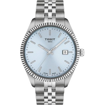TISSOT 官方授權 BALLADE系列 經典簡約時尚男錶/淺藍/40mm/T1564101135100