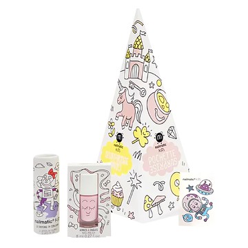 nailmatic KIDS 童話公主指甲油驚喜禮盒組 拉拉指甲油 8ml  紋身轉印貼紙+氣球+鉛筆色筆12色+糖果粉  1組