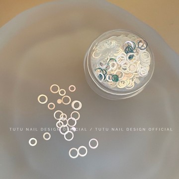 🚚台灣出貨🚚 TUTU NAIL美甲空心圓圈亮片 ins風「汽水泡泡」美甲亮片飾品