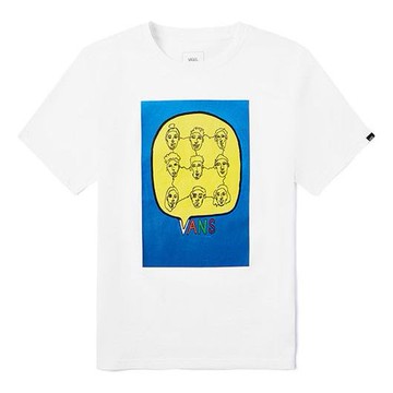 Men's Vans Asian Artist Crossover Series Printing Short Sleeve White
