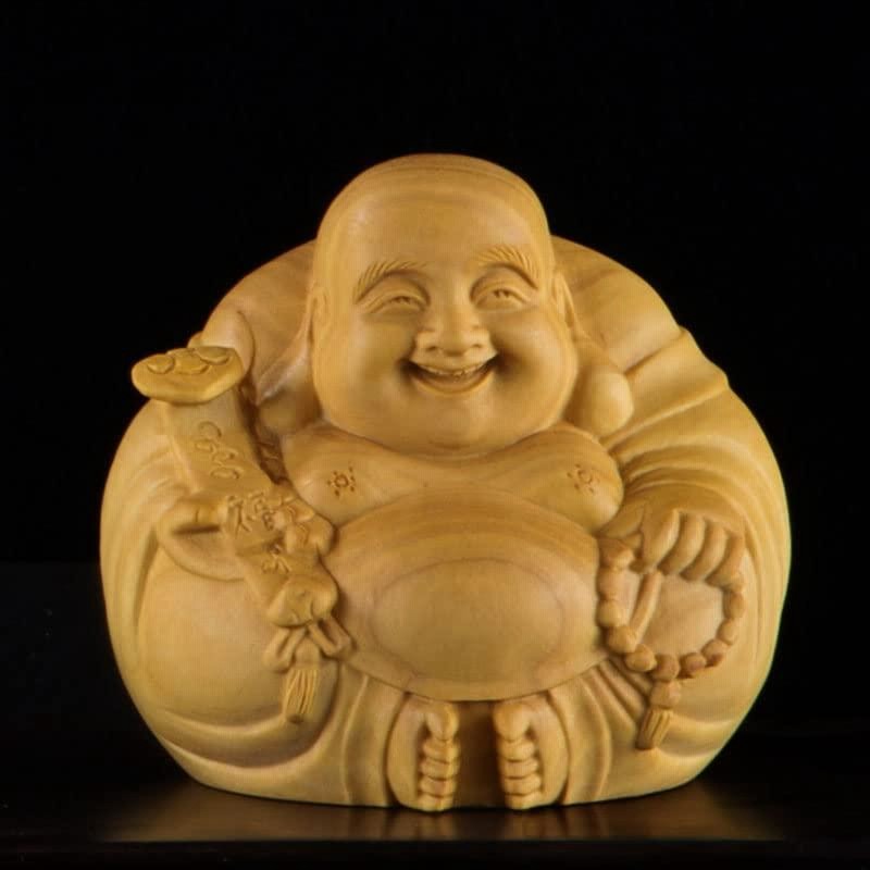 Amazon.co.jp: 仏像 木彫り 七福神 布袋 様 布袋さんの置物 高級