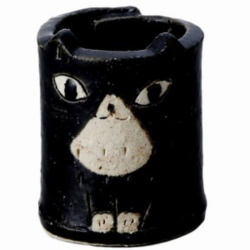 黒猫グッズ 一輪挿し 花瓶 ペン立て 手作り黒猫 一輪立 小 ゆるかわ ネコ型 耳が可愛い ねこ顔 贈り物 通販 Lineポイント最大get Lineショッピング