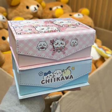 🌞包包優選寶藏品🌟🌟ins風可愛高顏值卡通吉伊卡哇卡盒學生桌面整理小卡收納盒磁吸🌞