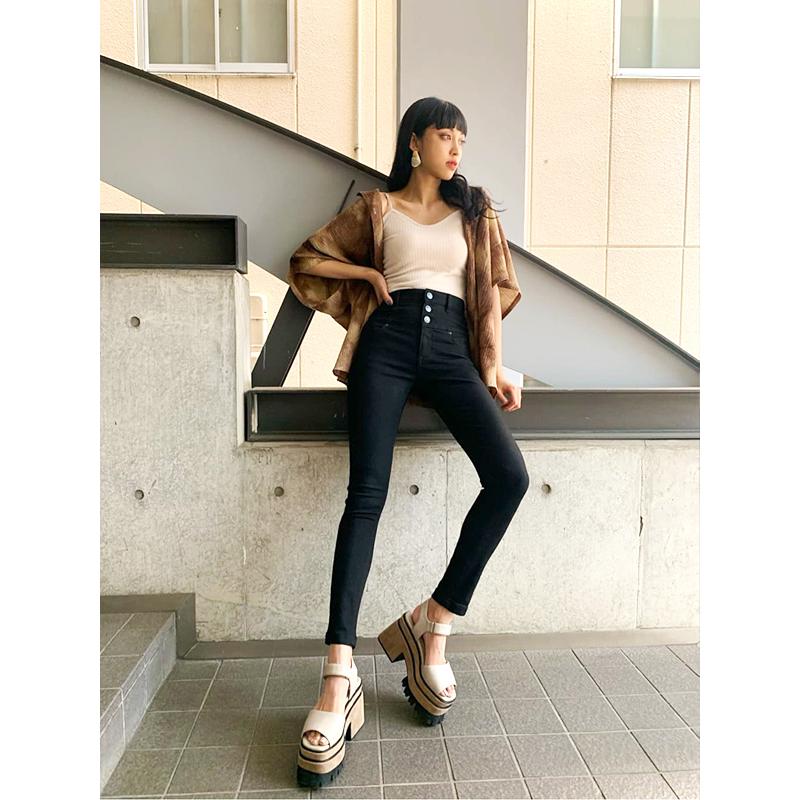 EMODA エモダ デニム 細い ハイウエスト スキニー スキニーパンツ 