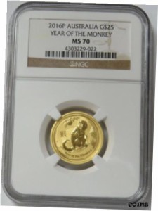 アンティークコイン コイン 金貨 銀貨 GOLD AUSTRALIA LUNAR YEAR OF THE MONKEY OZ COIN NGC MINT STATE