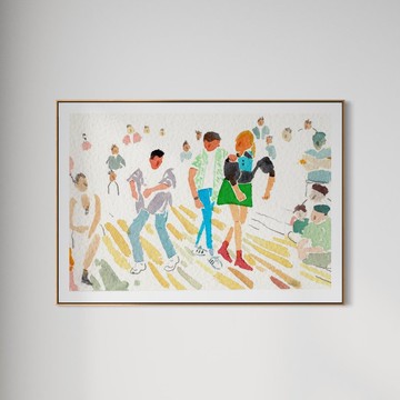 舞會跳舞 - 插畫裝飾畫