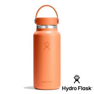 【Hydro Flask】寬口真空保溫鋼瓶32oz『蜜桃橘』HW32CTS 戶外 露營 登山 健行 休閒 時尚 旅遊 保溫瓶