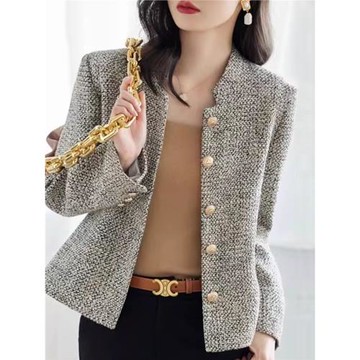 毛呢短外套女士裝春秋冬季2025年新款小香風休閑洋氣爆款時尚上衣