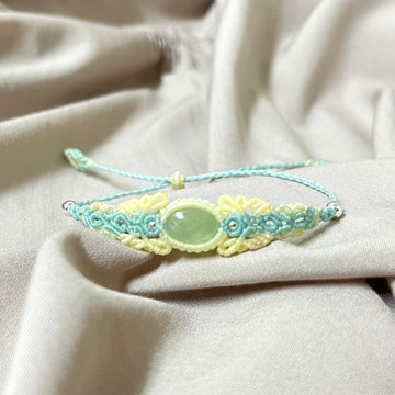 葡萄石編織手鍊/手環