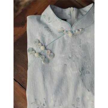 江南絮｜旗袍女夏季新中式連衣裙改良年輕款小個子日常素雅江南風