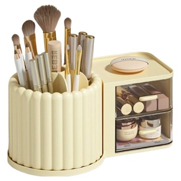 Winprice 抽屜式旋轉刷收納盒  黃色