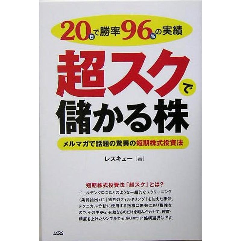 20日で勝率96%の実績 超スクで儲かる株?メルマガで話題の驚異の短期株式投資法