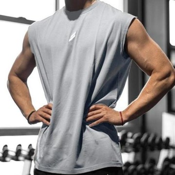 瘋狂肌肉跨境男士速干背心鳥眼透氣籃球健身運動休閑夏季歐美