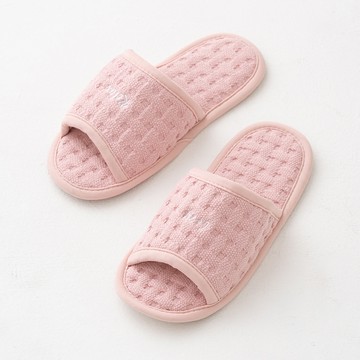 BASE ALPHA ESSENTIALS 字母棉質室內拖鞋  250mm  粉色  1雙