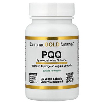 California Gold Nutrition, PQQ 素食膠囊，20 微克，30 粒