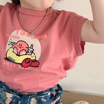 【台灣出貨】免運【4476人收藏】2026夏季女童韓版印花T恤針織中小童女寶寶寬鬆無袖T恤上衣