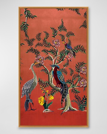 "Fuchsia Chinoiserie 1" Giclee Wall Art