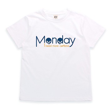 【趣味文字】星期一我需要多一點咖啡因 短T/男上衣/女上衣/中性T