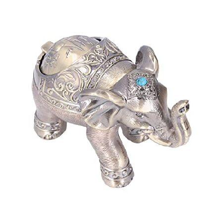 Closed Ashtray, Elephant Ashtray Embossed Design Exquisite Texture for Home for Outdoor for Office(並行輸入)