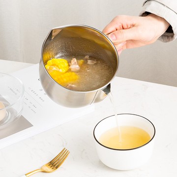 304不銹鋼家用濾油湯分離神器月子去油隔油撇油湯壺過濾油器廚房