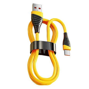 小麥購物 Type-C系列 120W USB-A-Type-C快充數據線 L1378  1個  黃色  100cm