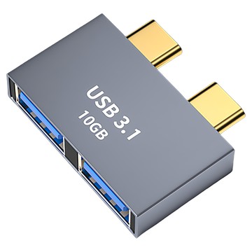UniSync MacBook Pro/Air 雙Type-C轉USB3.1高速10Gbps轉接器 鋁合金材質 輕巧方便攜帶  1個  單一商品
