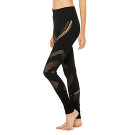 alo High-Waist Seamless Radiance Black 無縫針織高腰緊身褲