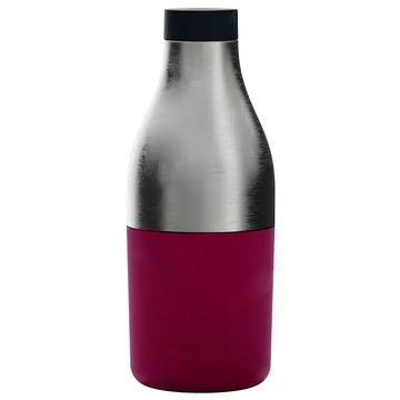 TREBONN 二合一食物保溫器 雙層真空保溫保冷 食品級不鏽鋼 時尚簡約設計  紅色  450ml  1個