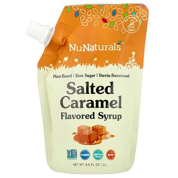 NuNaturals, NuStevia，傾注式咸焦糖風味糖漿，6.6 盎司（0.2 升）