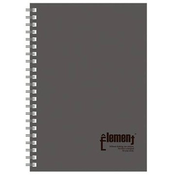 博崴PP線圈活頁筆記本/AD6011/18K/灰黑/95頁