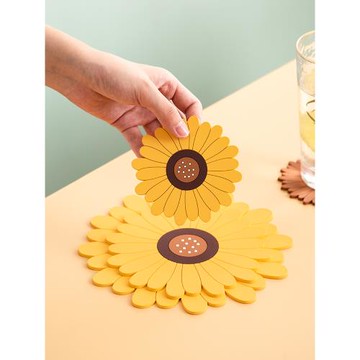 向日葵桌墊隔熱墊家用餐桌墊鍋墊碗墊子餐盤高壓鍋杯墊防燙耐高溫