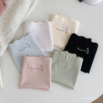 免運 台灣出貨 新款無痕內褲女士冰絲抗菌純棉襠甜美少女薄款瑜伽健身中腰三角褲     012 E1MX