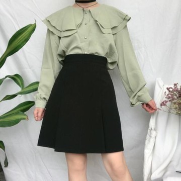 大碼黑色遮胯裙子顯瘦工裝半身裙中長款高腰a字裙胖mm2024秋中裙