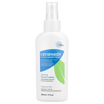 Ceramedx, 舒緩面部乳液，無香料，4 液量盎司（118 毫升）