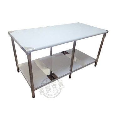 【Abis】升級版90x150CM二層圓角430不鏽鋼桌(3尺X5尺)