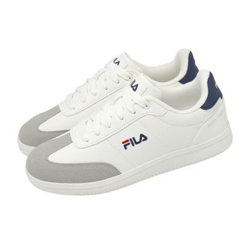 Fila 休閒鞋 C920Z 女鞋 米 藍 皮革 板鞋 運動鞋 5C920Z413