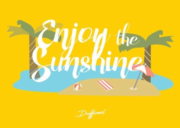 海灘明信片 享受陽光浴吧
