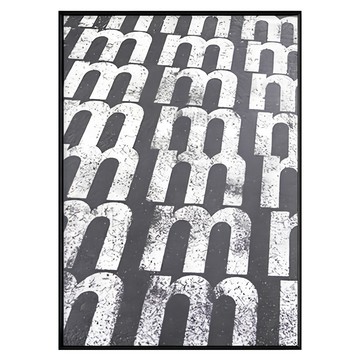 規律 Typography 藝術印刷  50 x 70cm  黑色