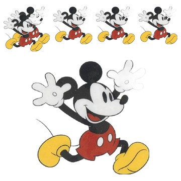 MICKEY MOUSE 米奇 50K PP線圈筆記本  白色  6本