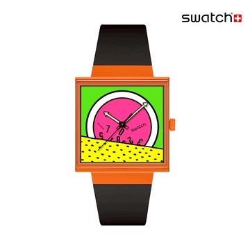 Swatch BREAK TIME 經典手錶/女錶/瑞士製造 SO34Z101 (33mm)【官方旗艦店】
