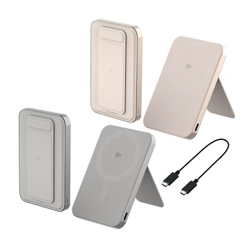 Allite LITE 超薄充 5000 mAh Qi2 磁吸支架行動電源.快充行動電源 可上飛機 無線充電 雙模行充 MagSafe磁吸