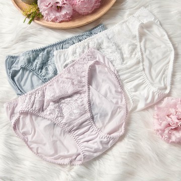 【曼黛瑪璉】Hibra大波 低腰三角內褲 M-XL(淡灰紫/煙灰綠/牙白)