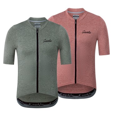 Santic 騎行服男士公路自行車襯衫全拉鍊自行車騎行服透氣反光速乾口袋 WM24C02246