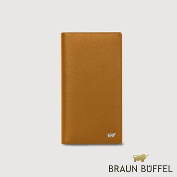 【BRAUN BUFFEL 德國小金牛】台灣總代理 亞當 17卡兩折長夾-淺棕色/BF504-631-CS