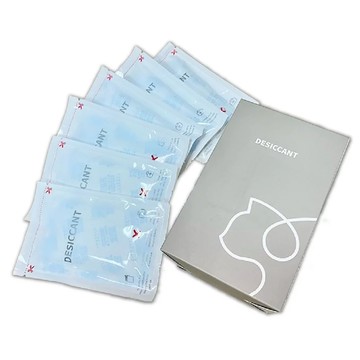 玲珑猫 寵物餵食器乾燥劑 6包/盒 寵物飼料防潮  150g  1盒