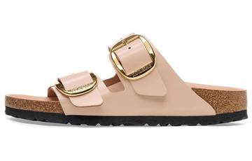 WMNS BIRKENSTOCK ARIZONA BIG BUCKLE NUBUK LEATHER NARROW FIT SOFT PINK